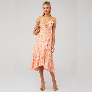 NWT MINKPINK Marli Midi Wrap Dress